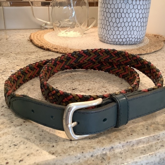 Leather Women’s Braided Colorful Belt - Picture 3 of 7